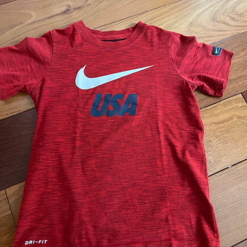 Nike Red Short Sleeve Tee with USA Logo